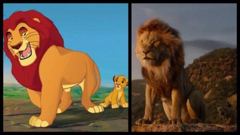 Le Roi Lion 1994 vs. 2019 : Mufasa et Simba enfant