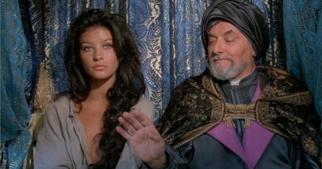 Catherine Zeta-Jones avec Roger Carel dans Les 1001 Nuits (1990)