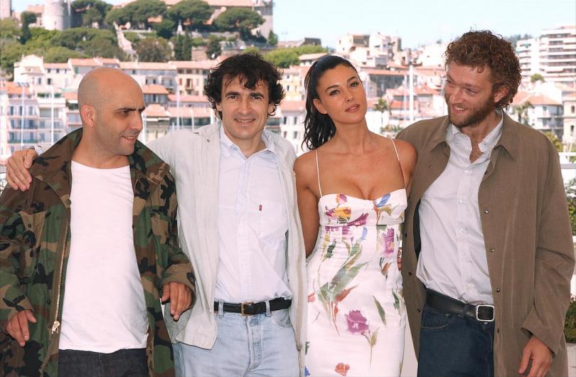Gaspar Noé, Albert Dupontel, Monica Bellucci et Vincent Cassel au Festival de Cannes 2002 / ABACA